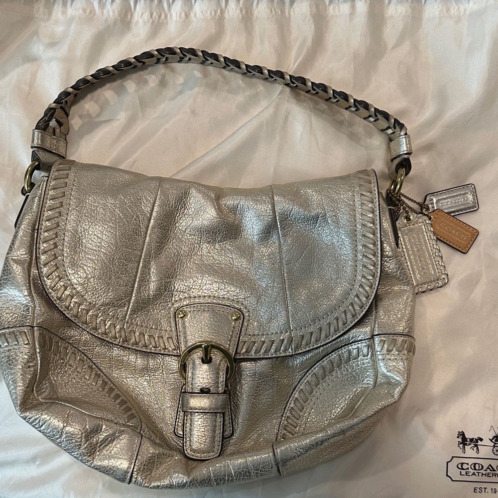 Coach Metallic warm golden silver Shoulder Bag